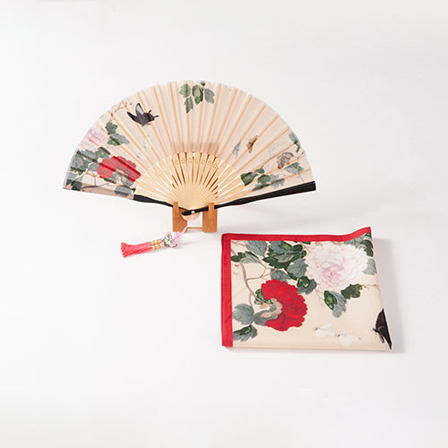 Traditioneller Fächer&Tuch Set