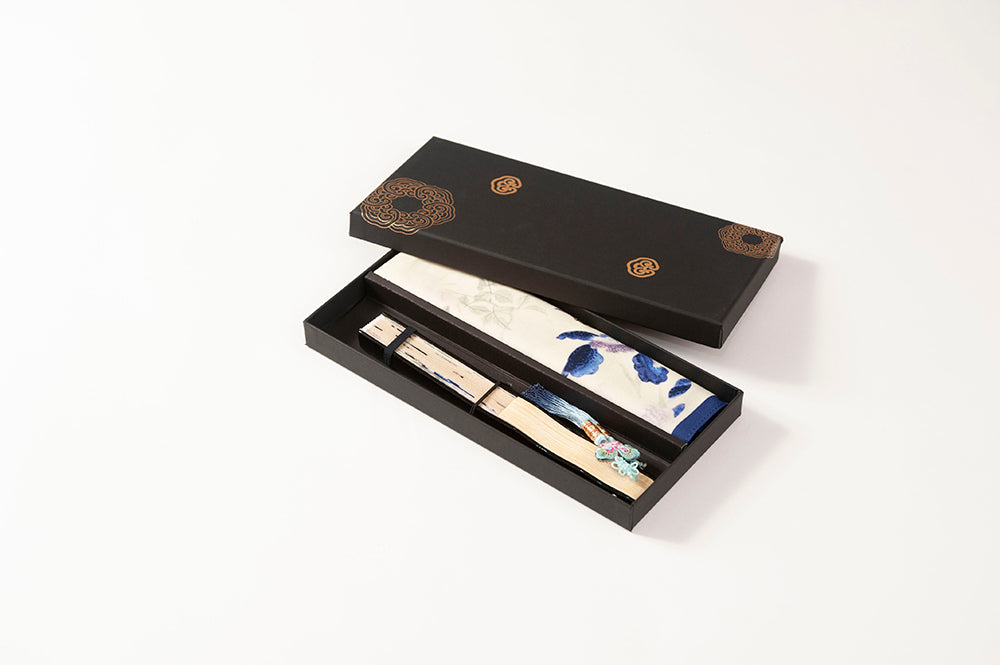 Traditioneller Fächer&Tuch Set